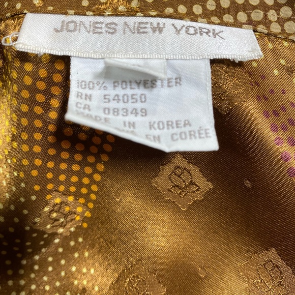 JONES NY WOMEN’S 100% Polyester LS Button-up, SZ 8 - Picture 6 of 7